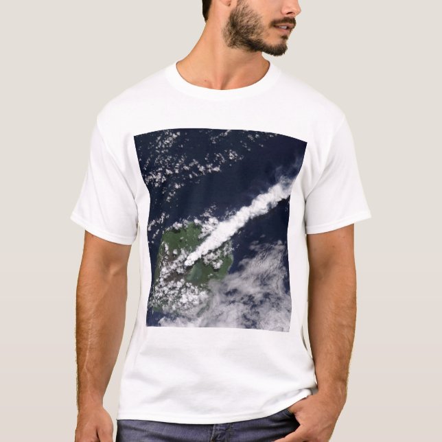 Camiseta Vista satelital de un penacho espeso y rico en vap (Anverso)