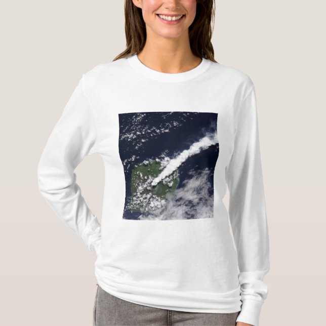 Camiseta Vista satelital de un penacho espeso y rico en vap (Anverso)