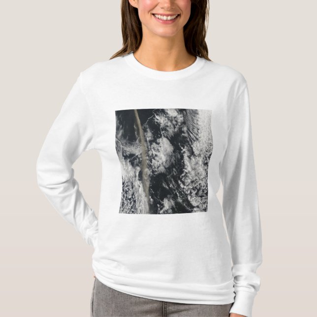 Camiseta Vista satelital de una columna de cenizas (Anverso)