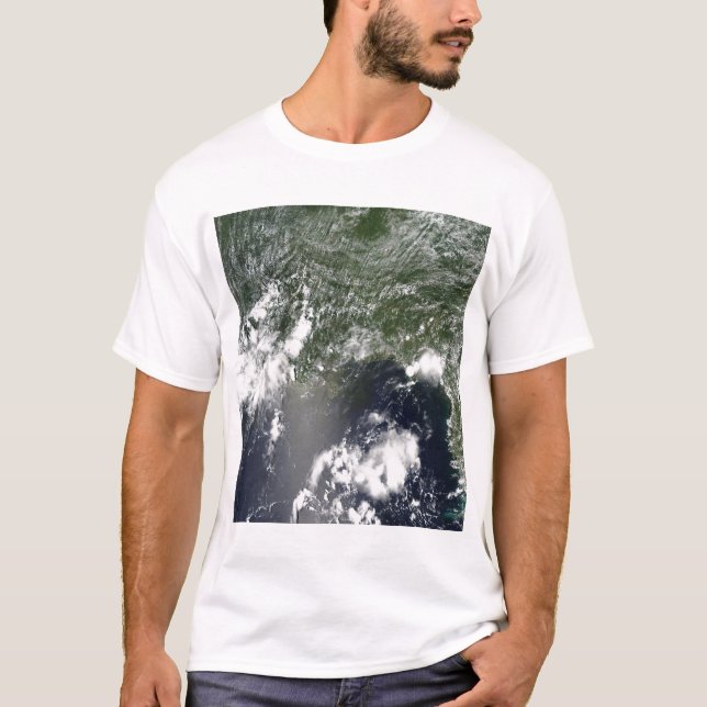 Camiseta Vista satelital del Golfo de México (Anverso)