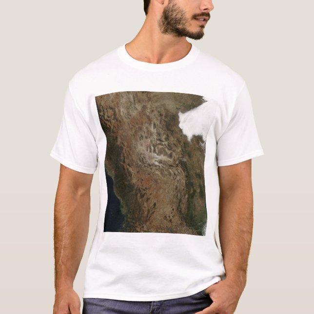 Camiseta Vista satelital del paisaje del centro de México (Anverso)