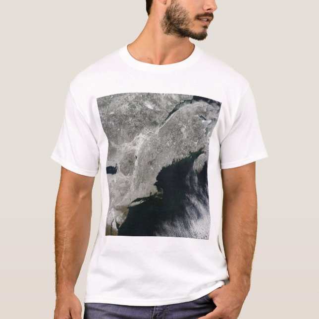Camiseta Vista satélite de la nieve (Anverso)