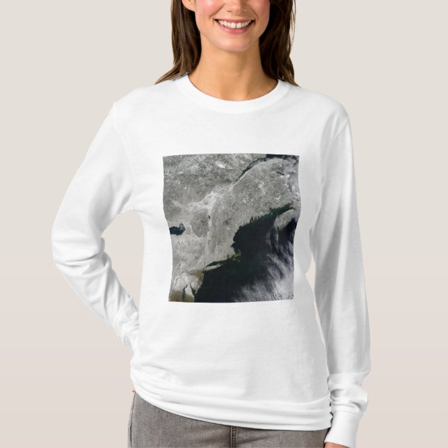 Camiseta Vista satélite de la nieve (Anverso)