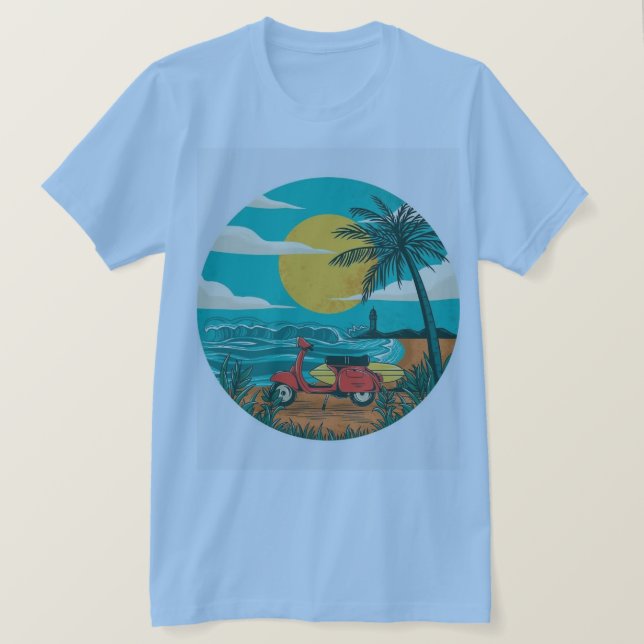 CAMISETA VISTAS A LA PLAYA (Anverso del diseño)