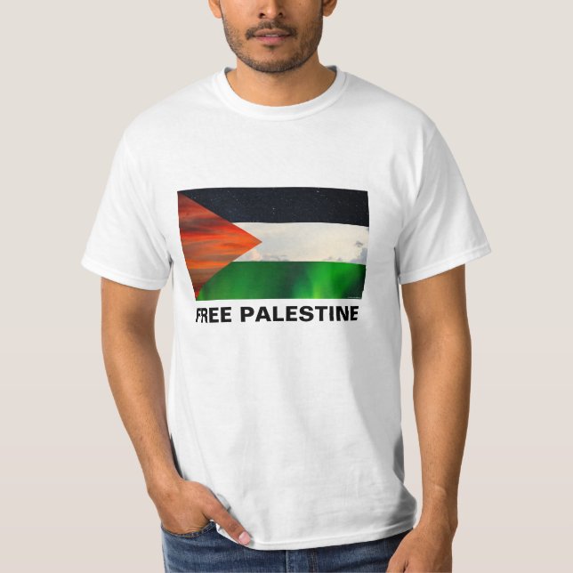 Camiseta Vistas al cielo de la bandera de Palestina | Pales (Anverso)