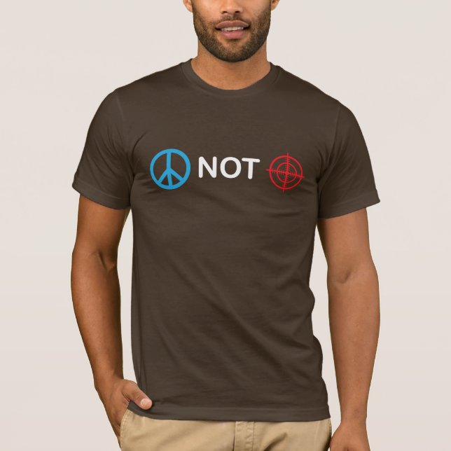 Camiseta Vistas de arma de la paz no (Anverso)