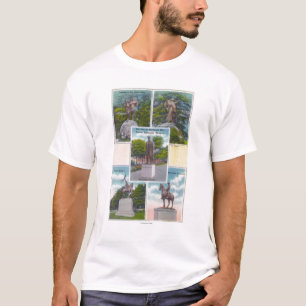Camiseta Vistas de estatuas en parques de la ciudad de