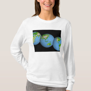 Camiseta Vistas topográficas del mundo
