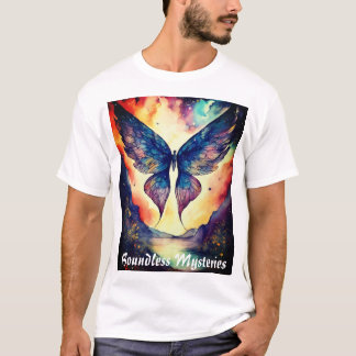 Camiseta Vistazo cósmico alado - Dibujo de tinta Imprimir
