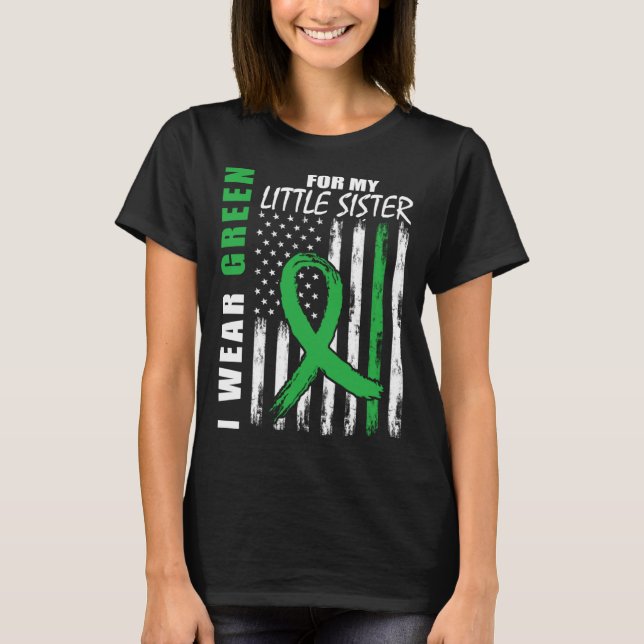 Camiseta Viste Green Little Sister Enfermedad Renal Sensibi (Anverso)