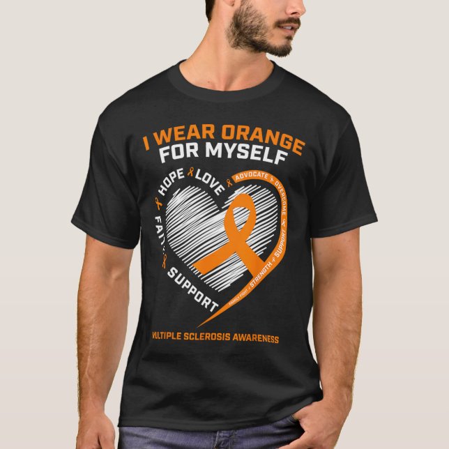 Camiseta Viste Naranja Yo Mismo Conciencia De Esclerosis Mú (Anverso)