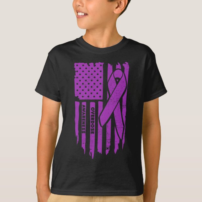 Camiseta Viste Sobredosificación Púrpura Regalos De Concien (Anverso)
