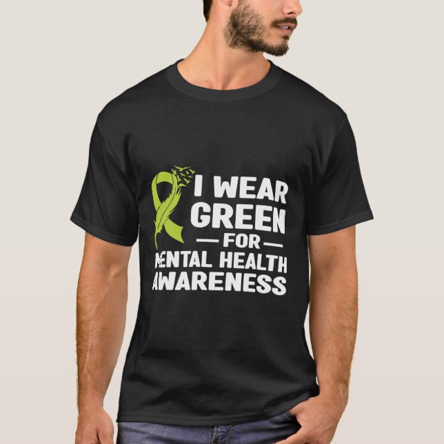 Camiseta Viste Verde Para Concienciación Sobre La Salud Men (Anverso)