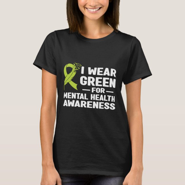 Camiseta Viste Verde Para Concienciación Sobre La Salud Men (Anverso)