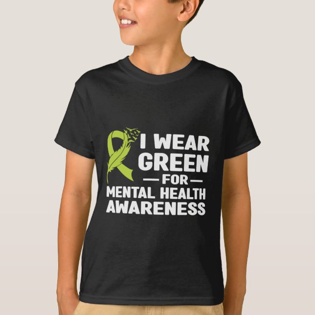 Camiseta Viste Verde Para Concienciación Sobre La Salud Men (Anverso)