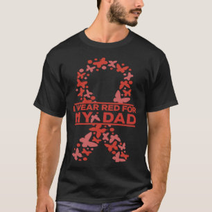 Camiseta Visto Rojo Por Mi Papá Conciencia De La Enfermedad