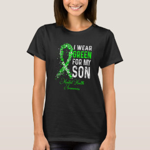 Camiseta Visto Verde Por La Conciencia Sobre La Salud Menta