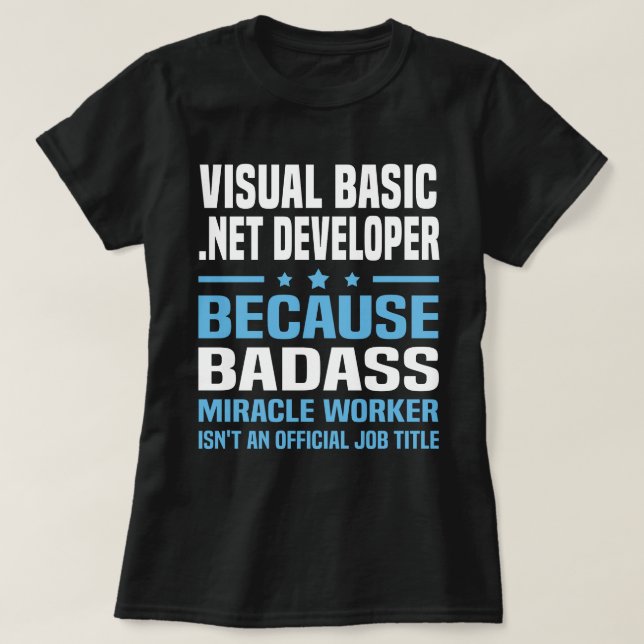 Camiseta Visual Basic .NET Developer (Diseño del anverso)