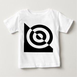 Camiseta visual del estímulo del bebé blanco y