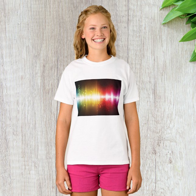 Camiseta Visualizador de audio vibrante de ondas sonoras de (Subido por el creador)