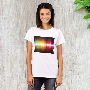 Camiseta Visualizador de audio vibrante de ondas sonoras de