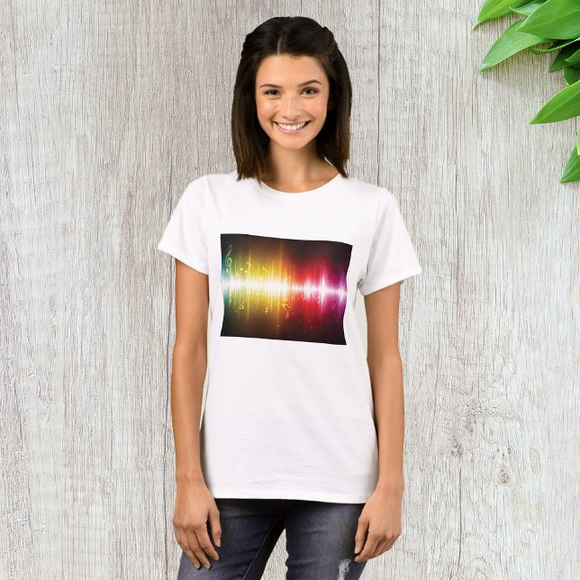 Camiseta Visualizador de audio vibrante de ondas sonoras de (Subido por el creador)