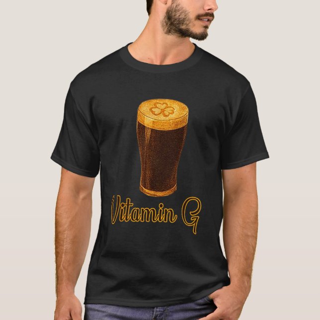 Camiseta Vitamin Beer Lucky Shamrock Funny Patrick’s Day Me (Anverso)