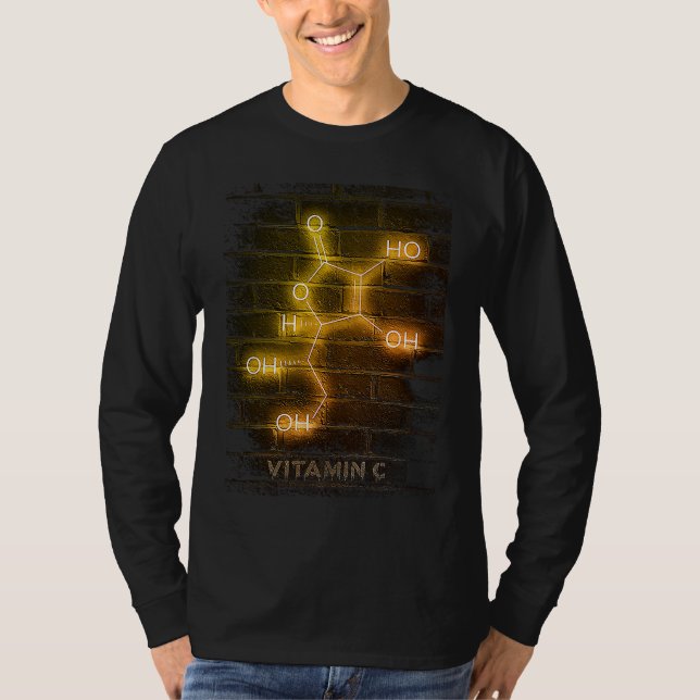 Camiseta vitamin c molecule composition chemical structure (Anverso)