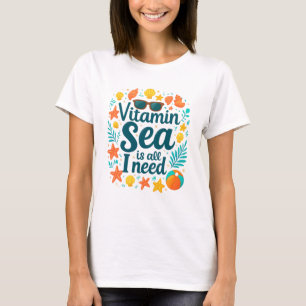 Camiseta Vitamin Sea Beach Vibes - Para Amantes de