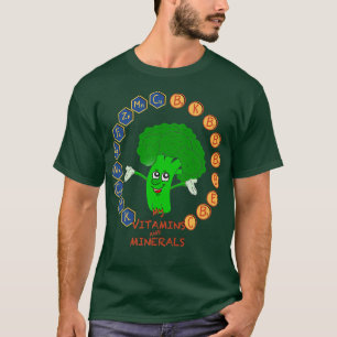 Camiseta Vitaminas de brócoli y minerales, vegetarianos más