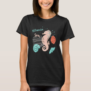 Camiseta Vitaminas para niños Animal Marino Marino