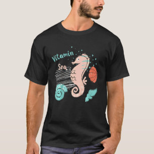 Camiseta Vitaminas para niños Animal Marino Marino