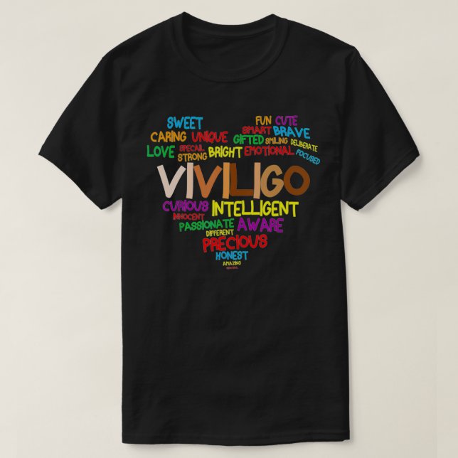 Camiseta Vitiligo Día de Concienciación sobre Vitiligo (Diseño del anverso)