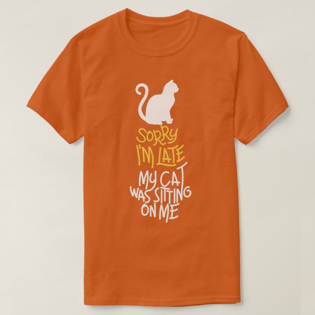 Camiseta Vitnage Black Cat Perdón por llegar tarde, mi gato (Diseño del anverso)