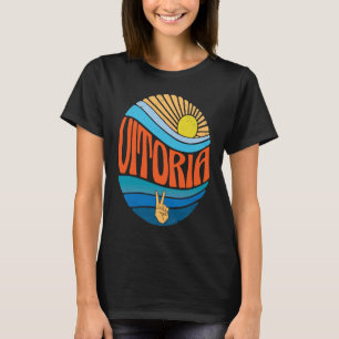 Camiseta Vitoria Atardecer Vintage Vitoria Groovy Tie Dye
