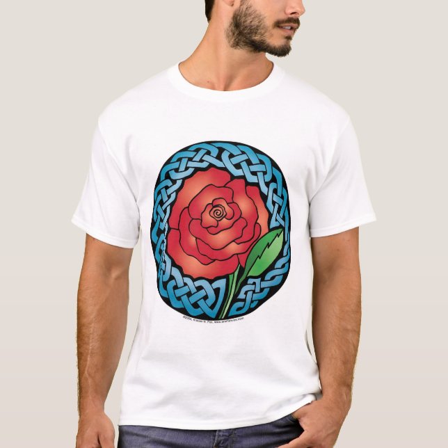 Camiseta Vitral céltico subió (Anverso)