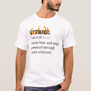 Camiseta Vitriol, texto negro, grande, nano 23