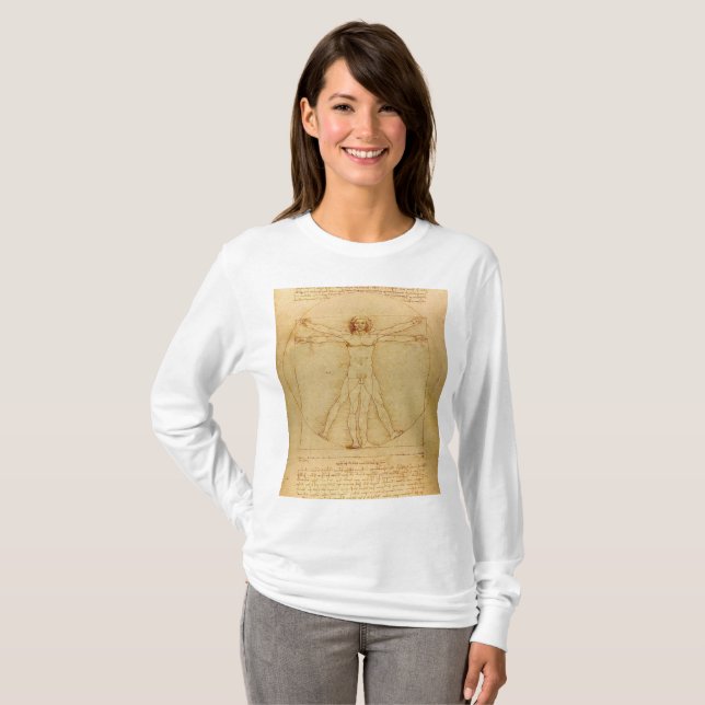 Camiseta Vitruista de Leonardo Da Vinci (Anverso completo)