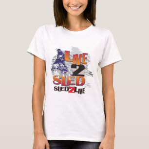 Camiseta Viva al trineo del trineo para vivir