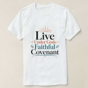 Camiseta Viva Bajo el Fiel Pacto de Dios Cita Bíblica