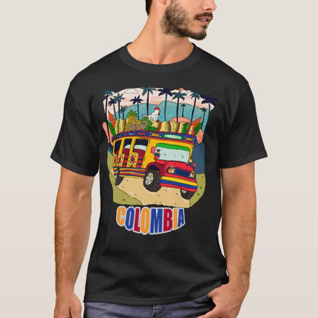 Camiseta viva colombia chiva paisa parce (Anverso)
