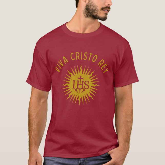 Camiseta Viva Cristo Rey Cristeros católicos (Anverso)
