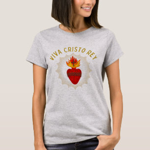 Camiseta Viva Cristo Rey Cristeros del Sagrado Corazón