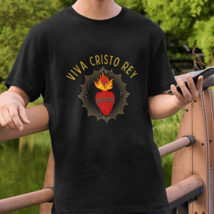 Camiseta Viva Cristo Rey Cristeros del Sagrado Corazón