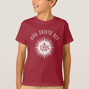 Camiseta Viva Cristo Rey Regalo de Cristeros Católicos
