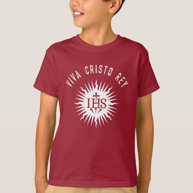 Camiseta Viva Cristo Rey Regalo de Cristeros Católicos (Anverso)