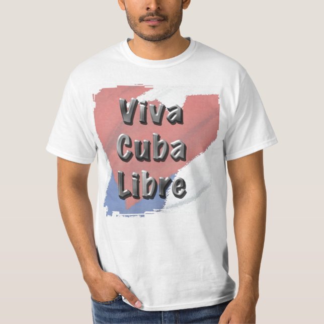 Camiseta Viva Cuba Libre Grunge 4 TShirt (Anverso)