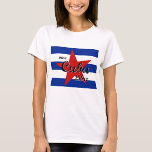 Camiseta Viva Cuba Libre, La Habana, Fidel Castro, Che Guev