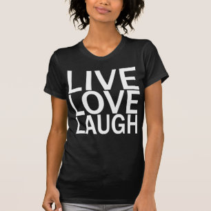 Camiseta viva del negro de la risa del amor