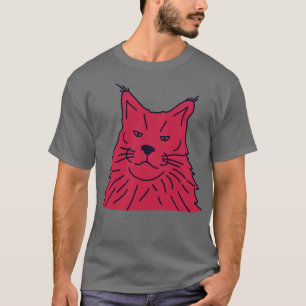 Camiseta Viva el color magenta del gato de café principal d